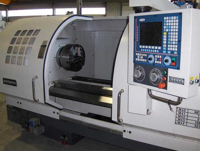 MODERN 26″ Swing, 120″ Between Centers, TNC-670X3000-6 CNC Teach Type 6.14″ Hollow Spindle Lathe