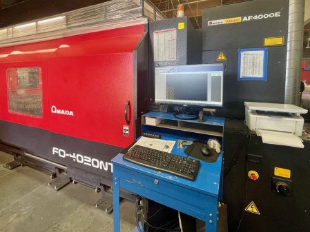 4000 WATT AMADA FO4020NT CO2 LASER,6 X 12,MFG: 2012,   Our stock number: 12809